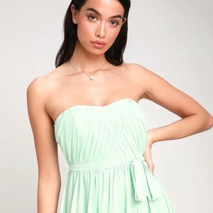 Summer Wedding Dress | Lulus Be in Love Sage Green Strapless Maxi Dress